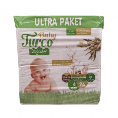 Baby Turco Bebek Bezi Ultra Paket 4 Numara Maxi 8-14 kg 96 Adet