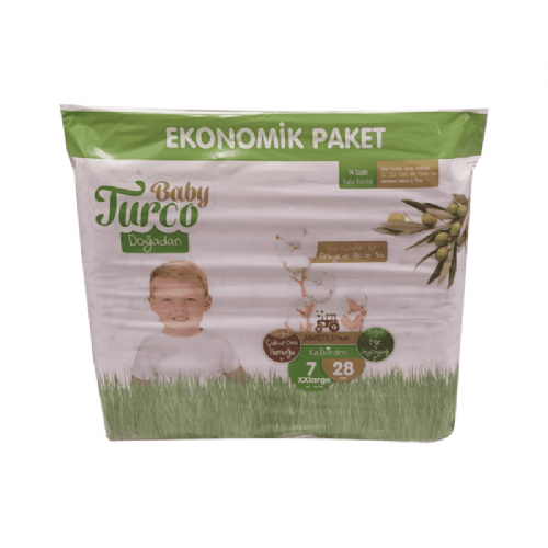 Baby Turco Bebek Bezi Ekonomik Paket 7 XXlarge20-30 kg 28 Adet