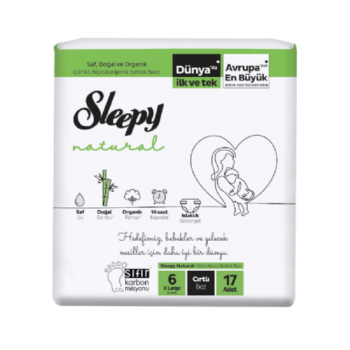 Sleepy Natural Bebek Bezi X Large 6 Numara 15-25 kg 17 Adet