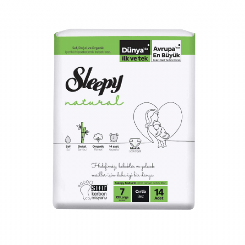 Sleepy Natural Bebek Bezi XX Large 7 Numara 20-30 kg 14 Adet