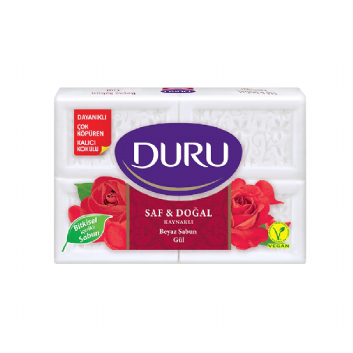 Duru Saf Doğal Kaynaklı Beyaz Sabun Gül 600 g