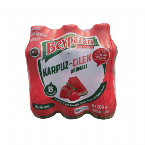 Beypazarı Karpuz Çilek Aromalı Maden Suyu 6x200 ml