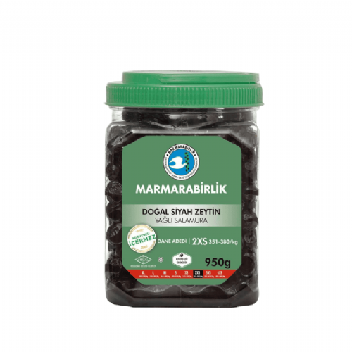 Marmarabirlik Doğal Siyah Zeytin 2 XS 950 g