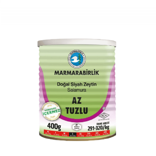 Marmarabirlik Az Tuzlu Salamura Doğal Siyah Zeytin 400 g