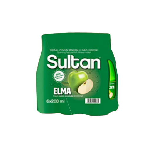 Sultan Elma Aromalı Maden Suyu 6x200 ml