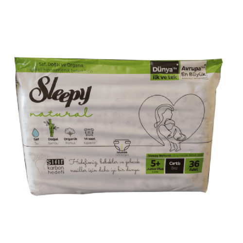 Sleepy Natural  Bebek Bezi 5+ Junior Plus (13-20 kg) 36 Adet