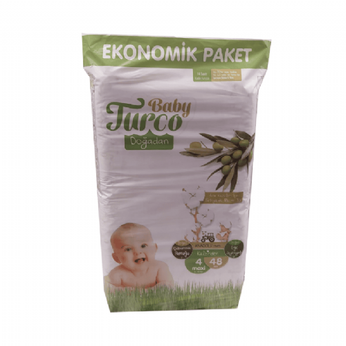 Baby Turco Bebek Bezi 4 Numara Maxi 8-14 kg 48 Adet