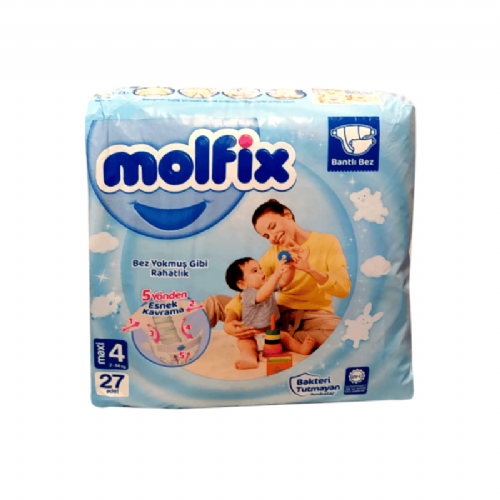 Molfix Bebek Bezi 4 Maxi Numara 7-14 kg 27 Adet