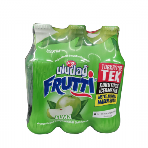 Uludağ Frutti Elma Aromalı Maden Suyu 6x200 ml